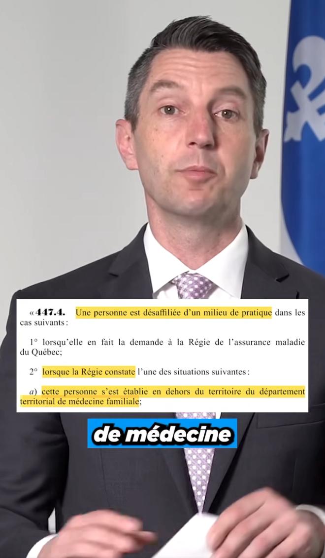 Projet de loi des médecins de famille de la CAQ