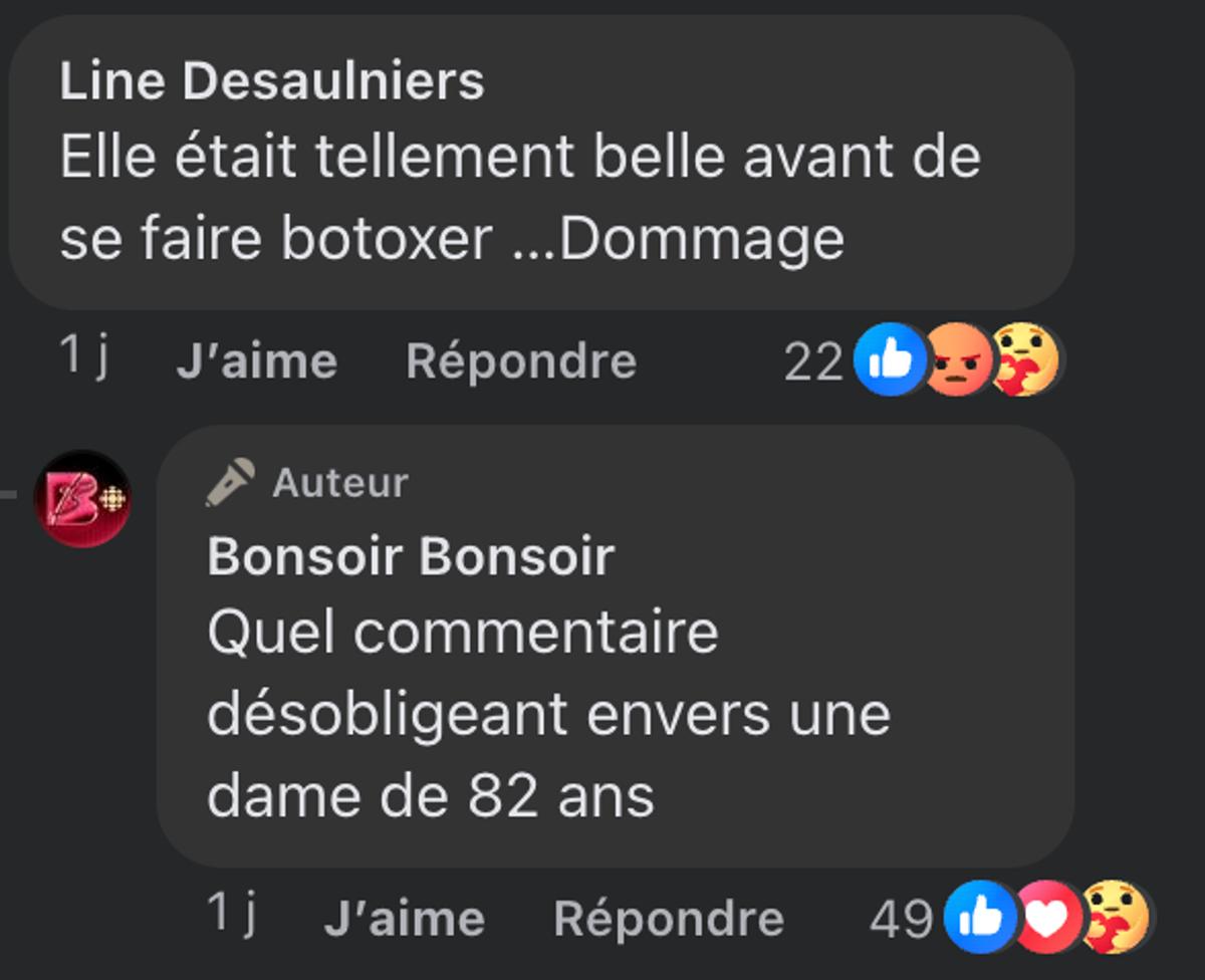 Commentaire Facebook