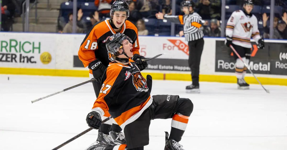 Bryce Pickford Tigers Medicine Hat célébration but