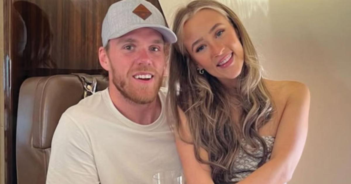 Connor McDavid and his wife.