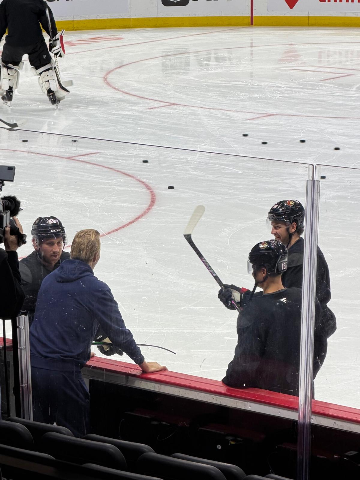 Senators' morning skate.