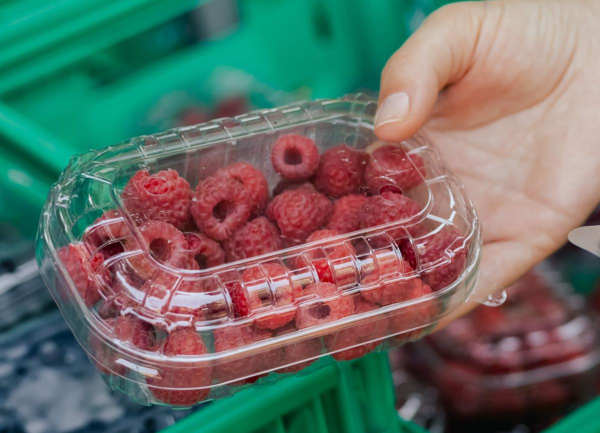 Casseau de framboises