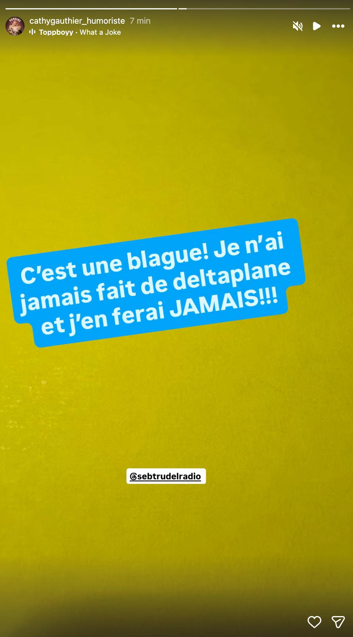 Cathy Gauthier fait le point sur le «vol en deltaplane»