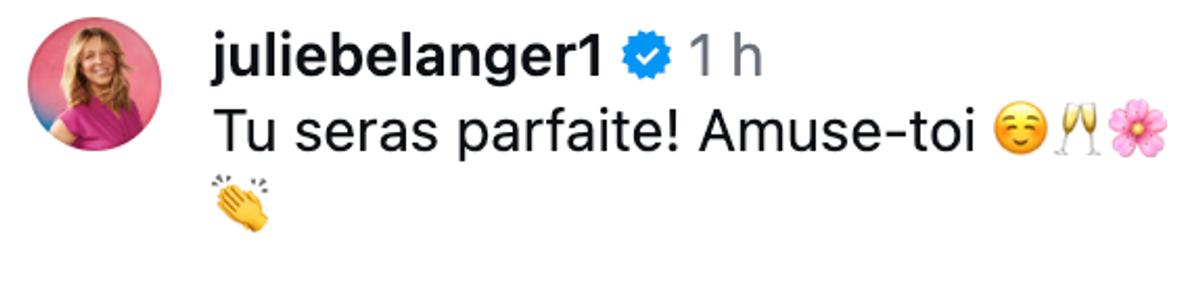 Commentaire de Julie Bélanger