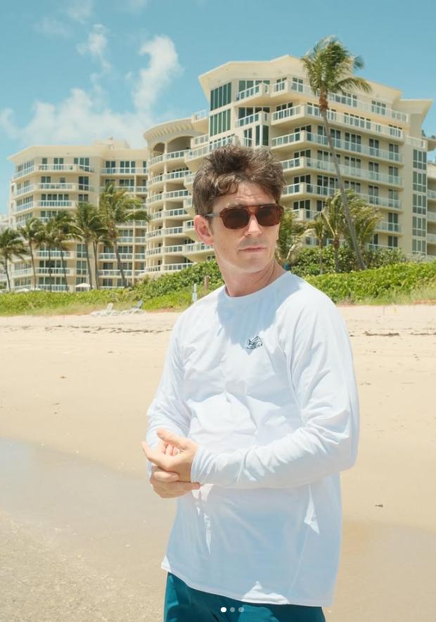 Sébastien Delorme sur la plage