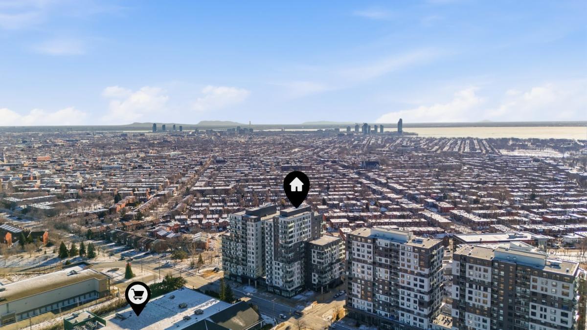 Vue aérienne du quartier