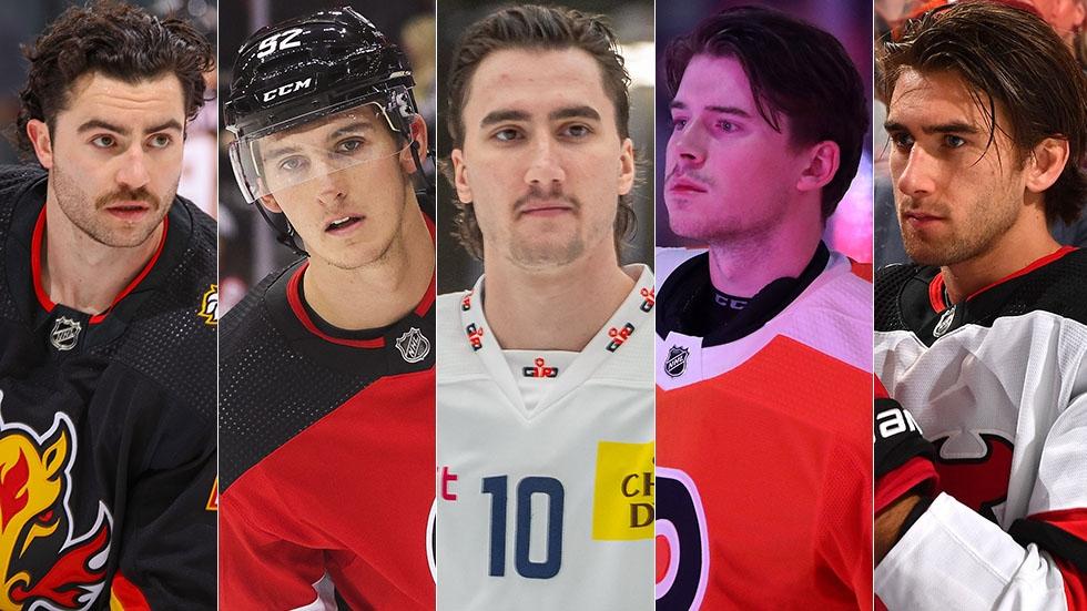 Dillon Dube, Cal Foote, Alex Formenton, Carter Hart, Michael McLeod. 