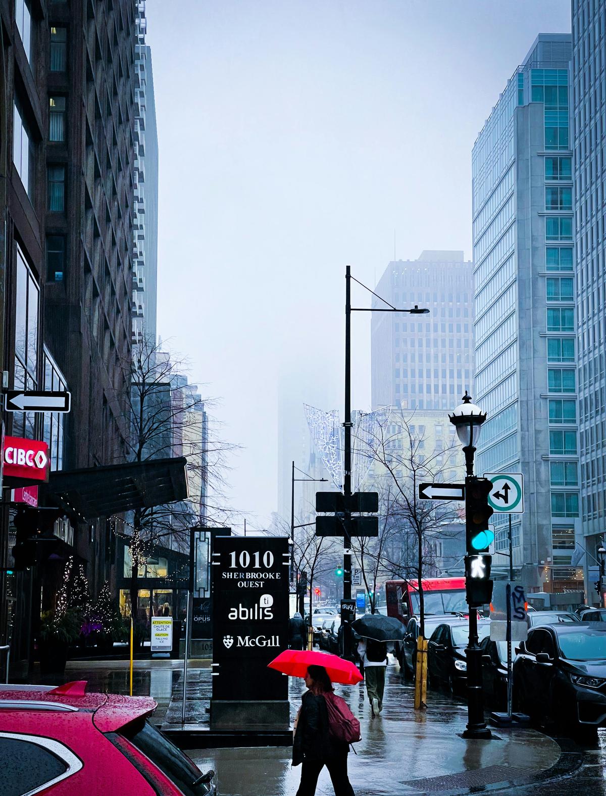 Journée de pluie à Montréal