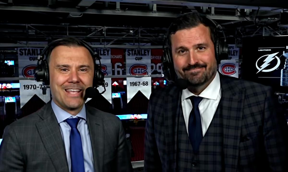 Félix Séguin et Patrick Lalime à TVA Sports