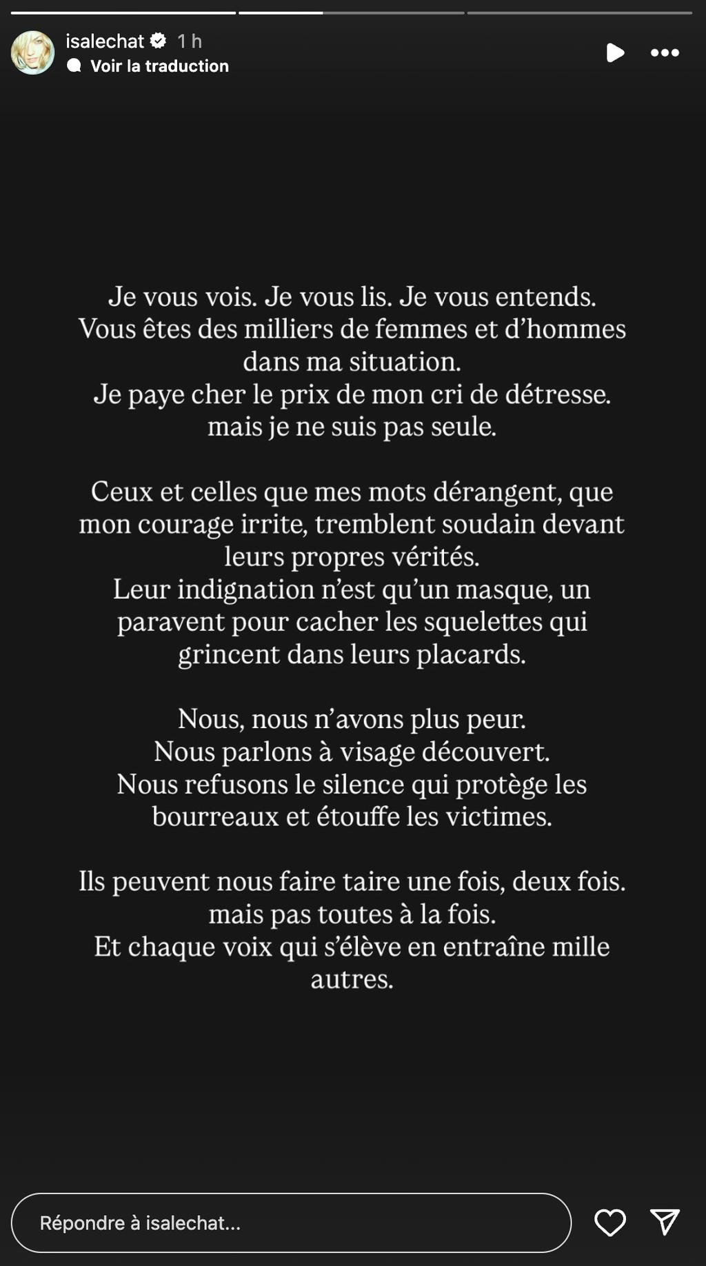 Isabelle Desjardins s'explique