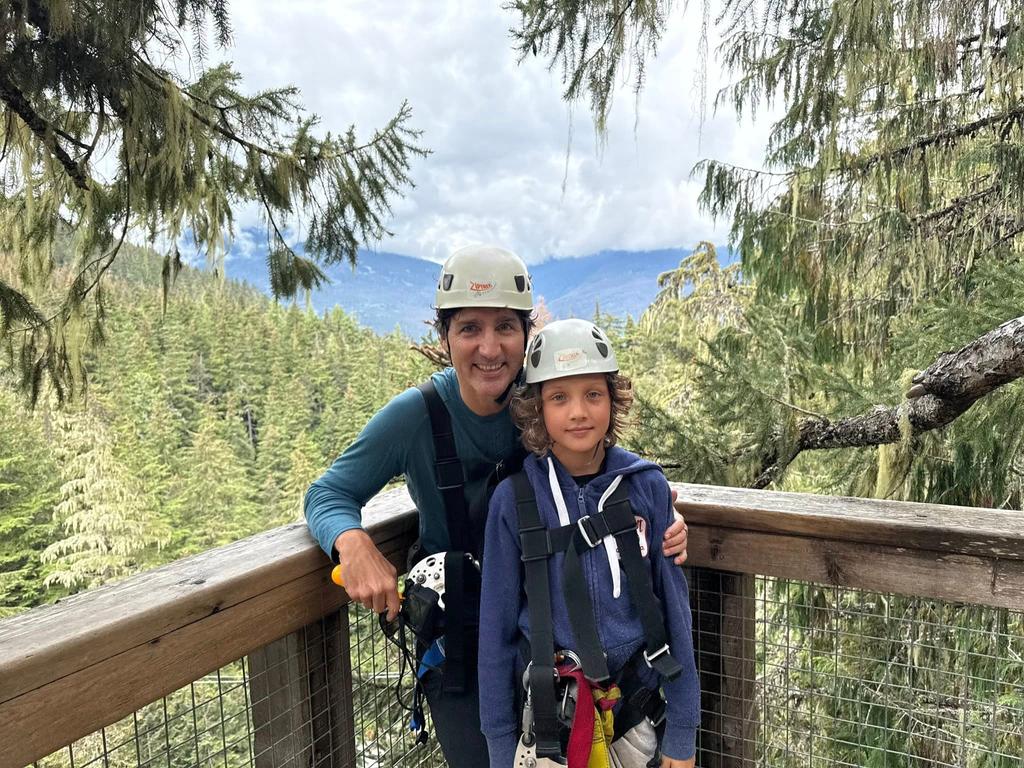 Justin Trudeau et son fils