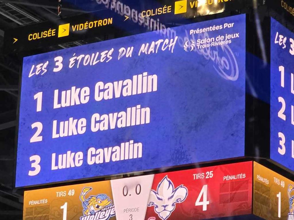Tableau de pointage ECHL