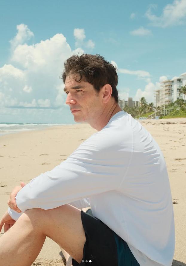 Sébastien Delorme sur la plage