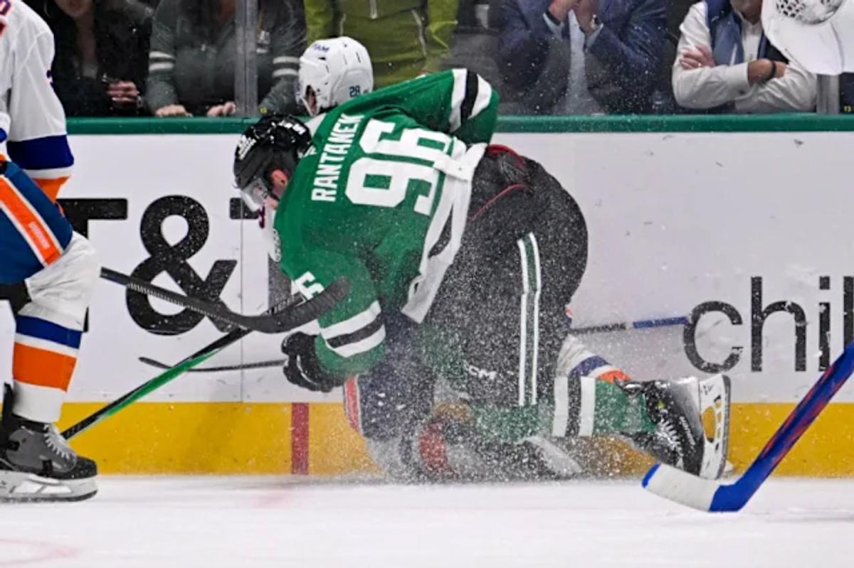 Mikko Rantanen's hit on Alexander Romanov 