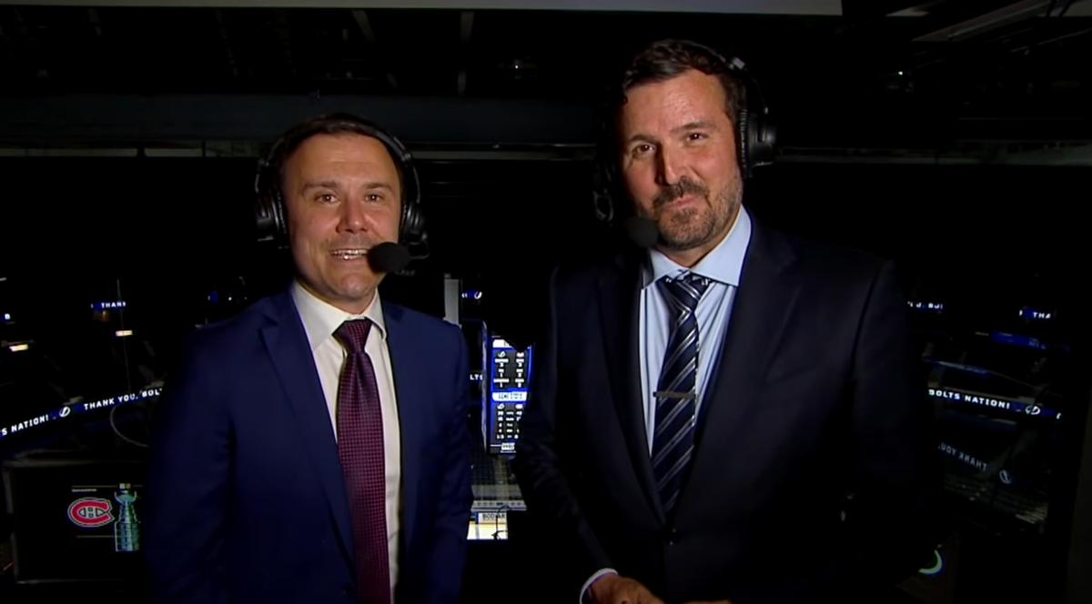 Félix Séguin et Patrick Lalime à TVA Sports
