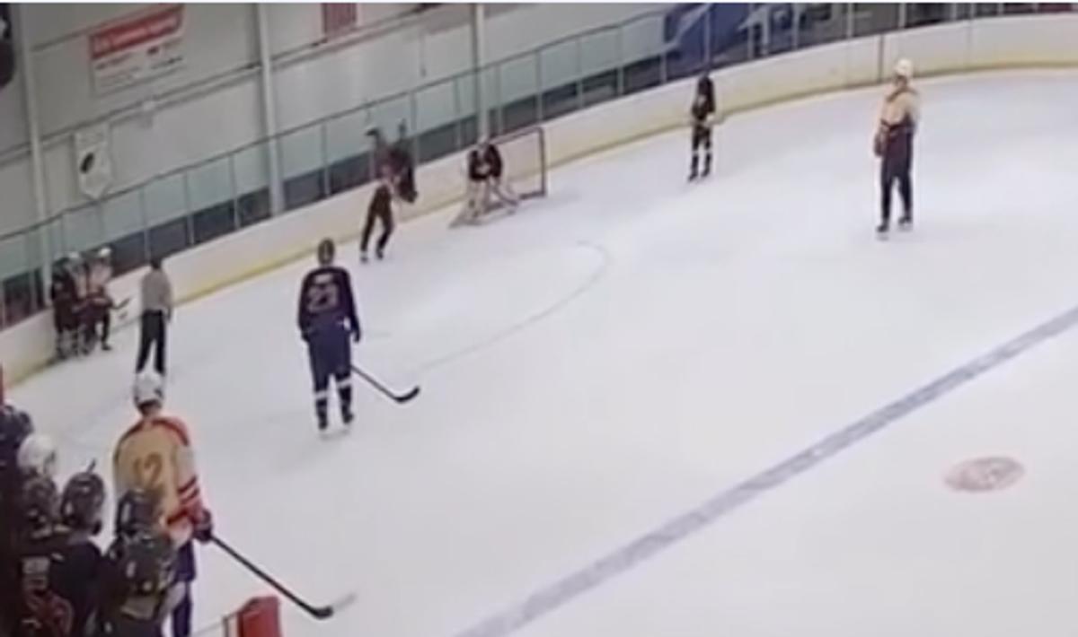 High school hockey game