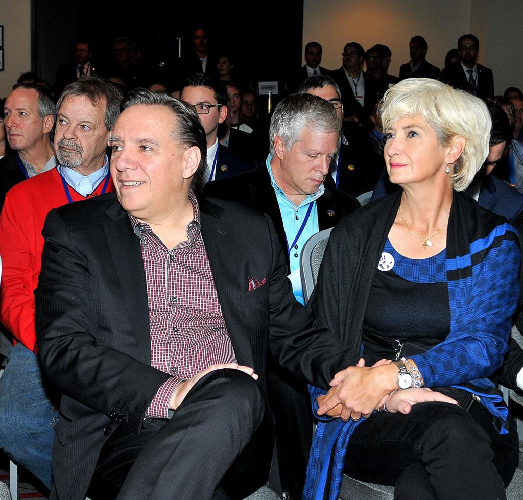François Legault et Isabelle Brais en 2014