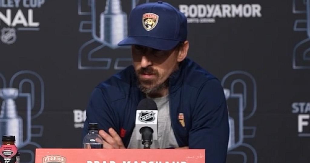 Brad Marchand June 14th 2025 Game 5 SCF. Screenshot