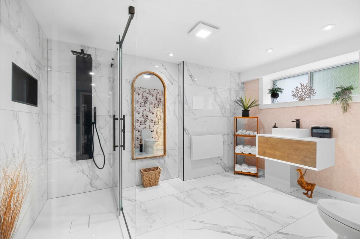 Douche contemporaine