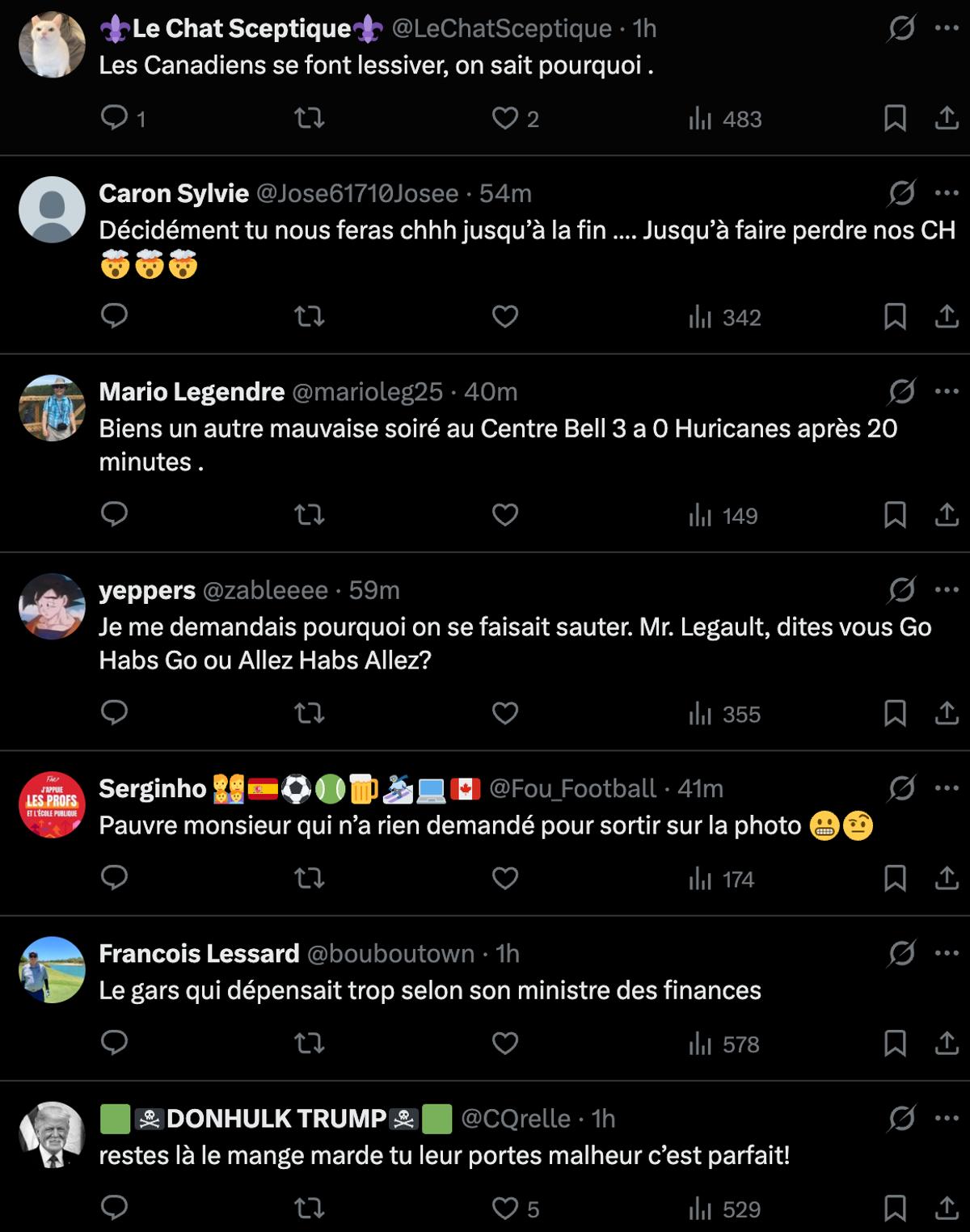Critiques envers François Legault sur son compte X