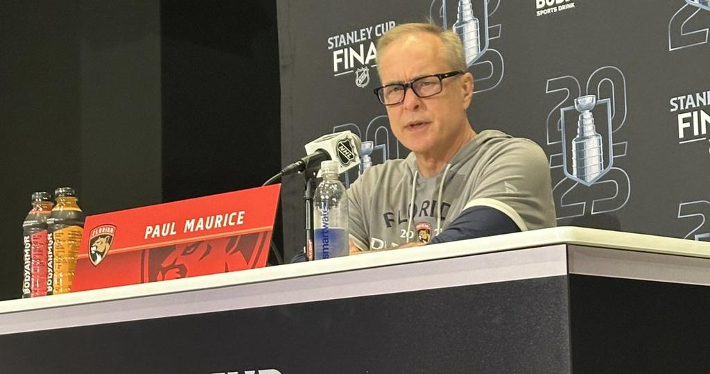 Paul Maurice at Tuesday's press conference. 
