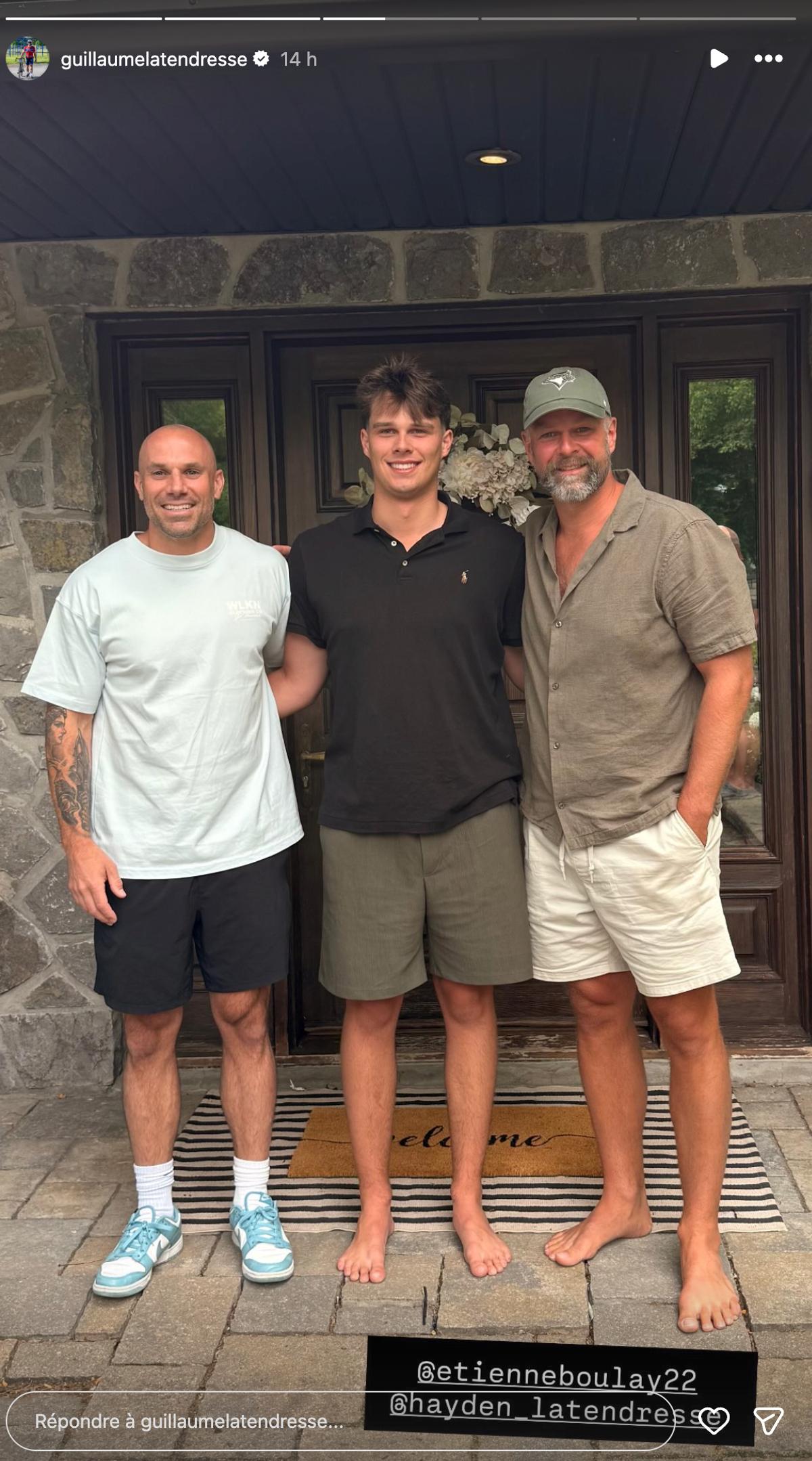 Étienne Boulay, Hayden Latendresse et Guillaume Latendresse