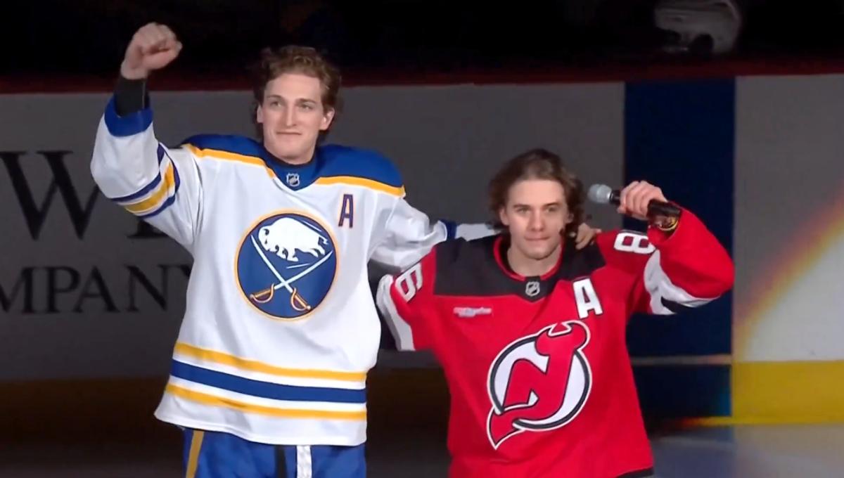 Jack Hughes and Tage Thompson