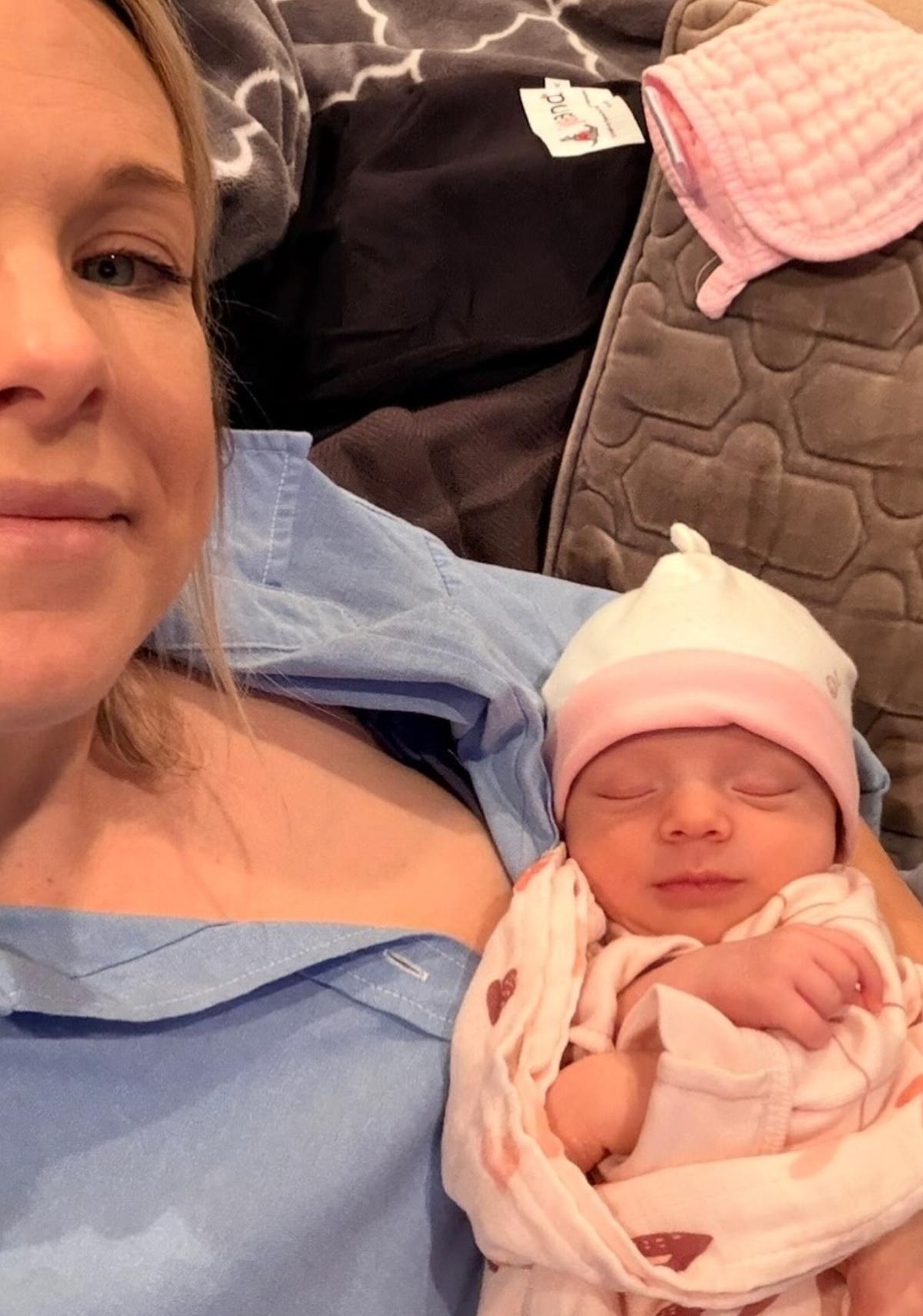 Frédérique Guay et son bébé Samuelle