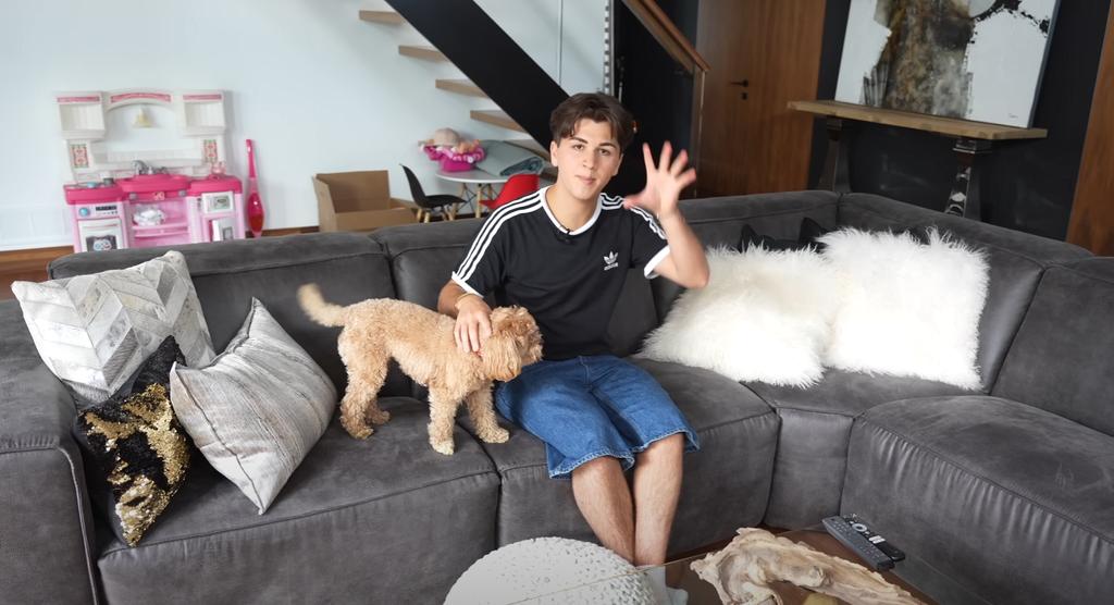 Marc-Antoine Delage avec son chien
