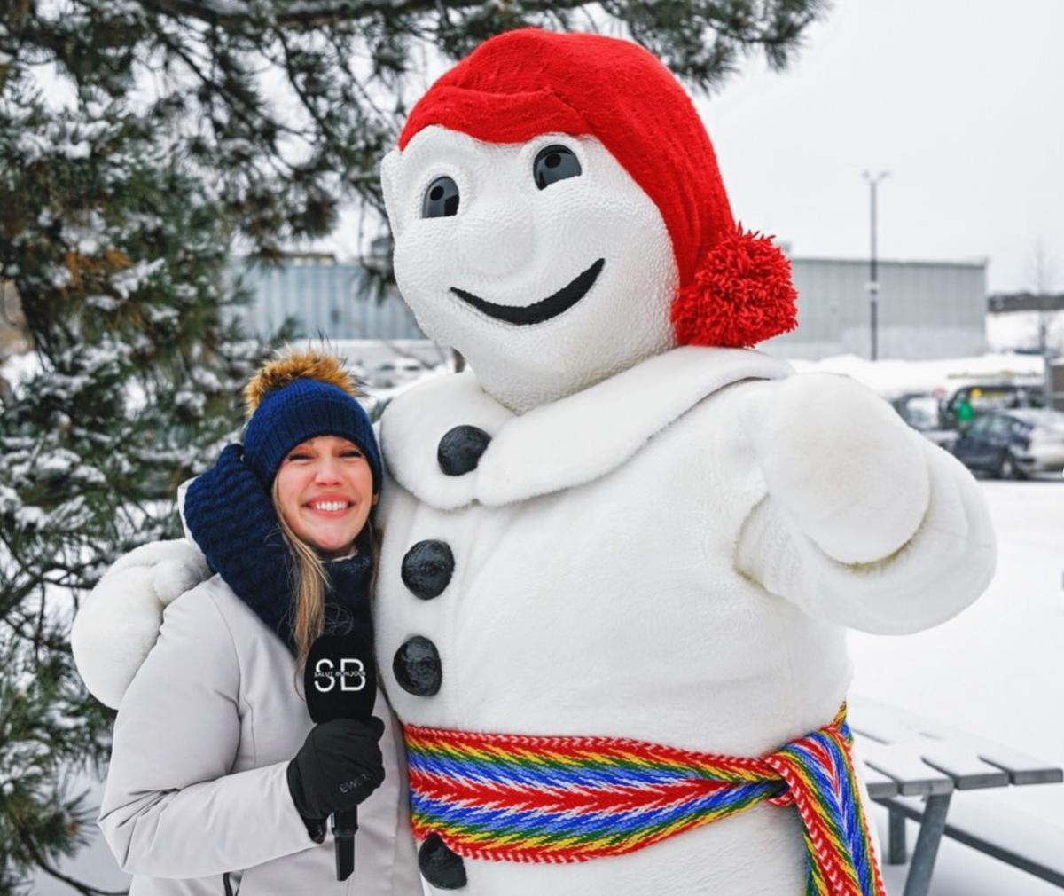 Marie-Andrée Leblond et le Bonhomme Carnaval