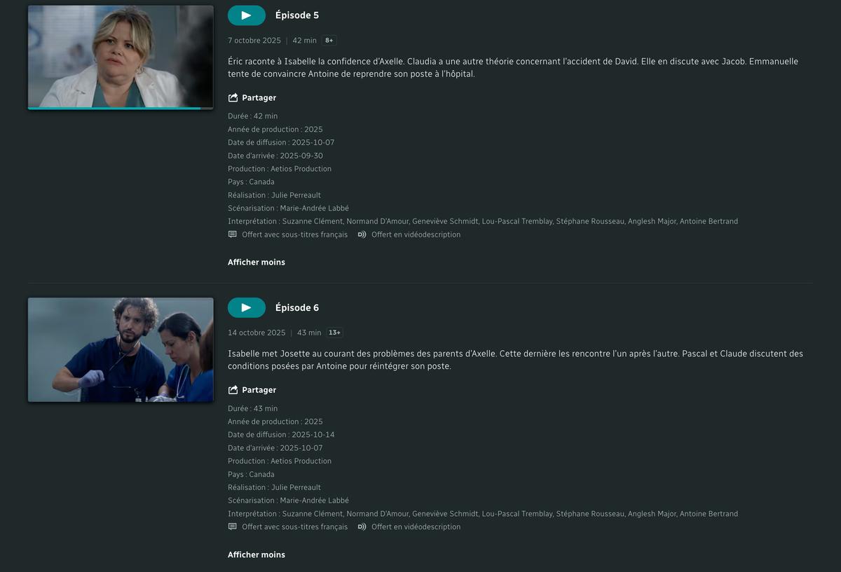Capture d'écran TOU.TV