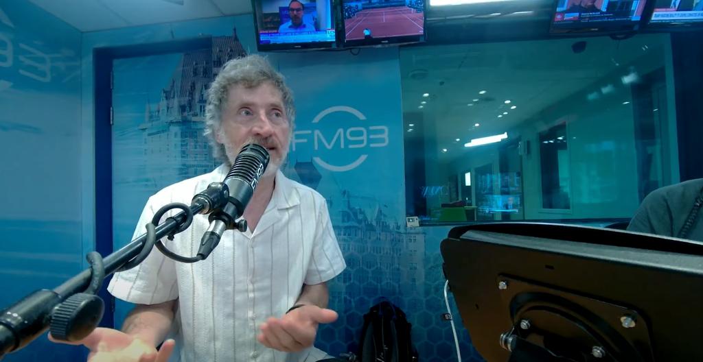 Emmanuel Bilodeau lors de son passage au FM93