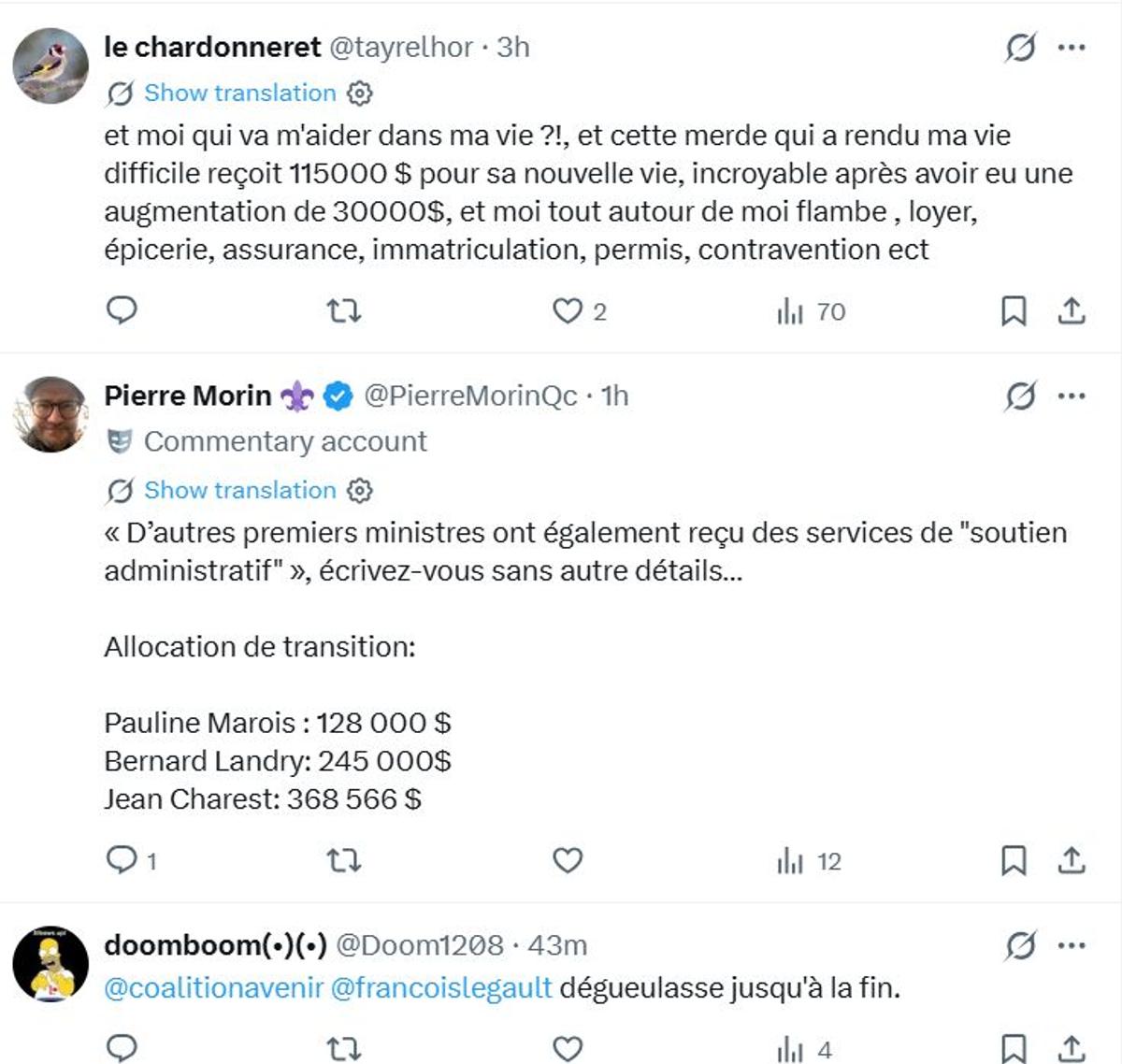  Capture d'écran - commentaires d'une publication sur X.com - Le Journal de Montréal @JdeMontreal