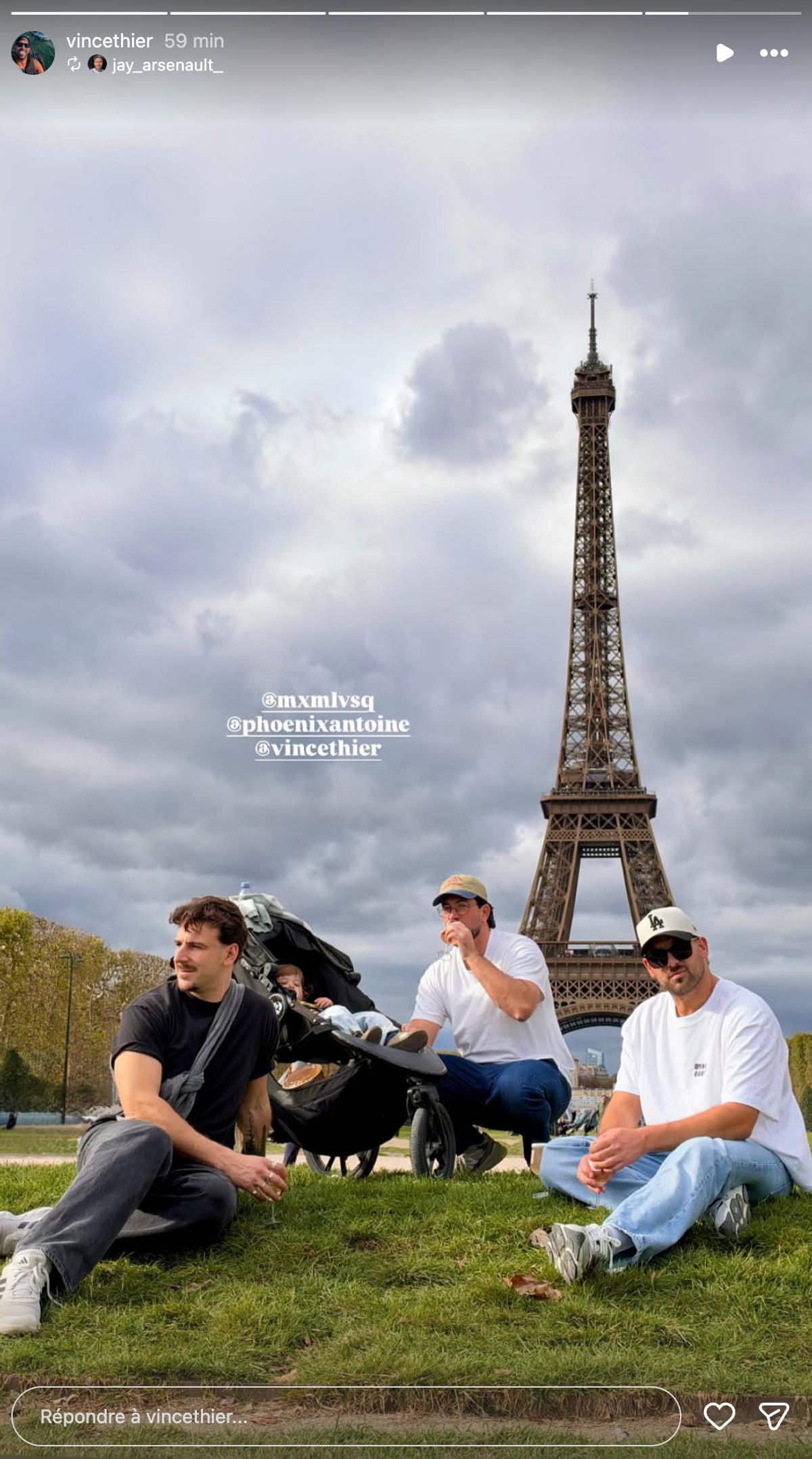 Félix-Antoine Tremblay, Vincent Éthier et Lou, le fils de Félix-Antoine Tremblay