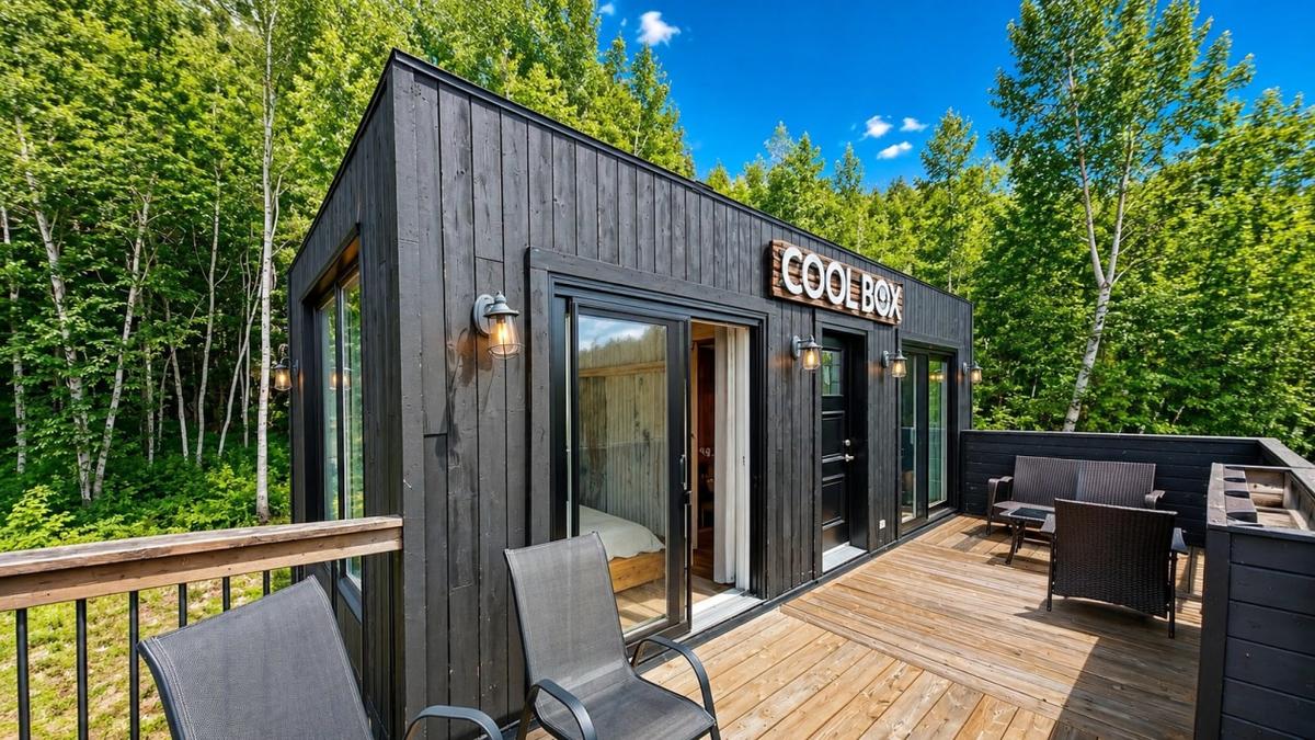 Terrasse sur le toit avec vue sur les pistes