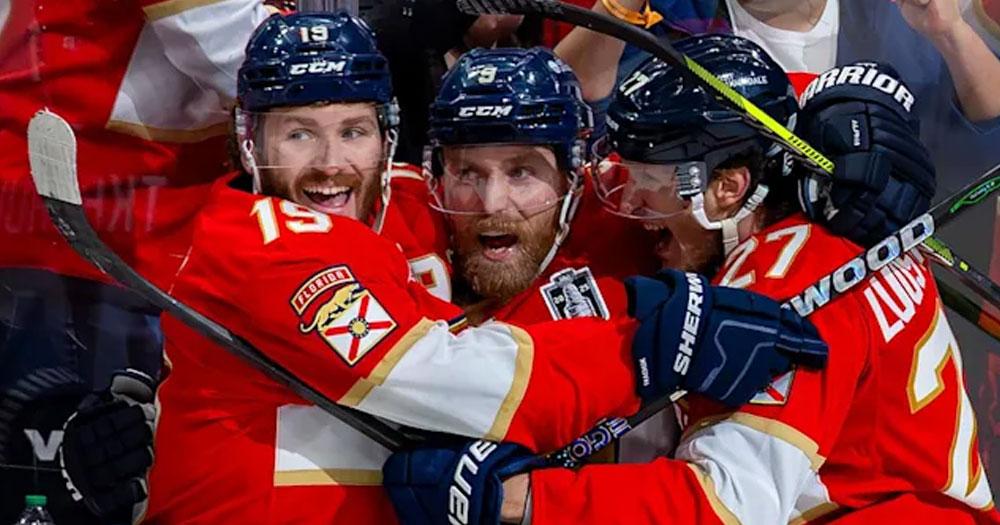 Matthew Tkachuk, Sam Bennett and Anton Lundell