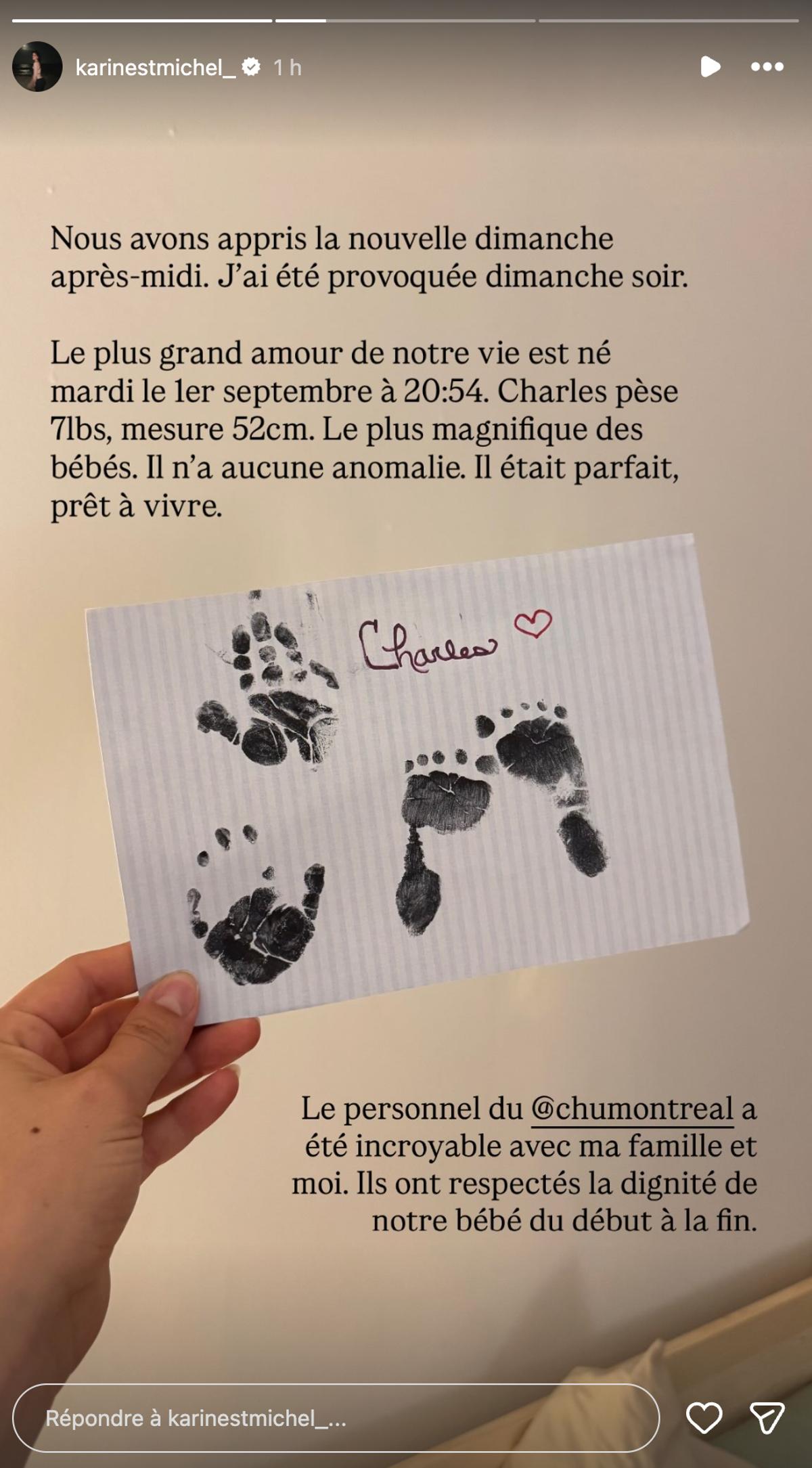 Karine St-Michel se confie après la perte de son bébé