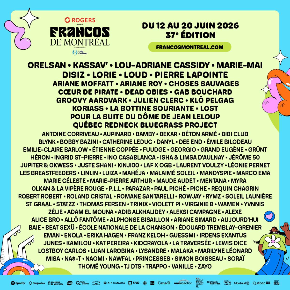 Artistes des Francos 2026