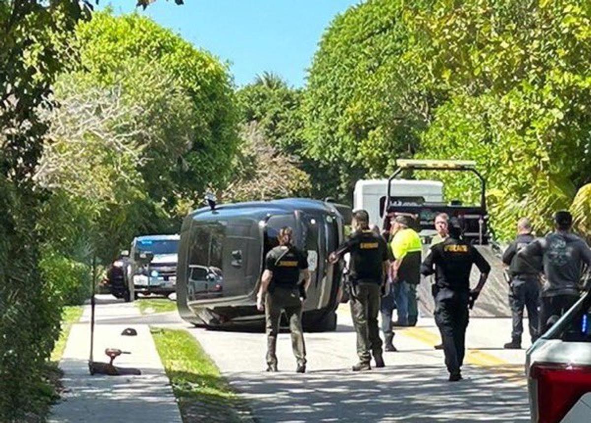 Tiger Woods' car crash. 