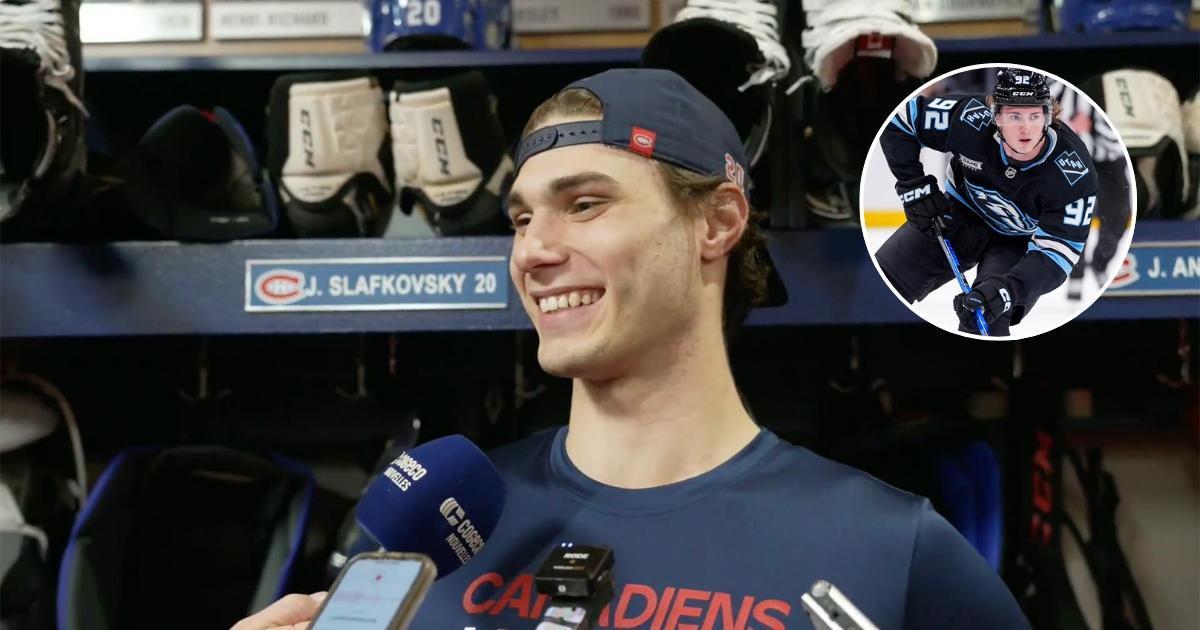 Juraj Slafkovsky et Logan Cooley