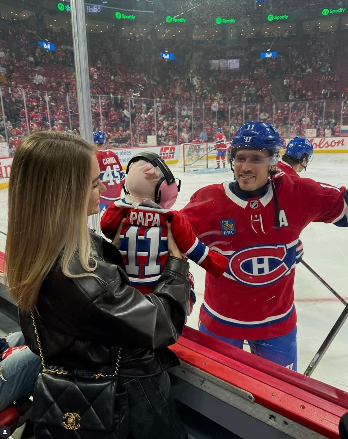 Emma Fortin, Brendan Gallagher et leur fille Everly