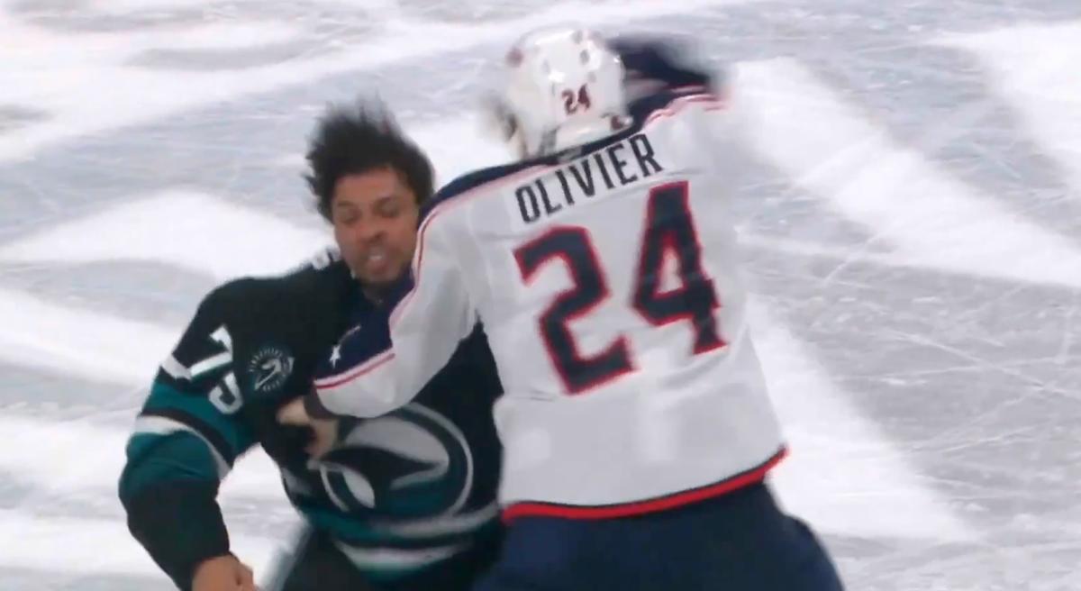 Ryan Reaves get knocked out until this brutal fight vs. Mathieu Joseph