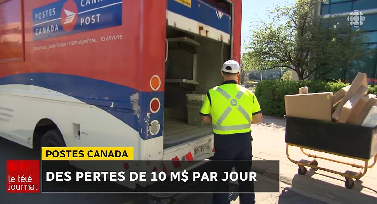 Postes Canada, Capture d'écran YouTube - Radio-Canada Info