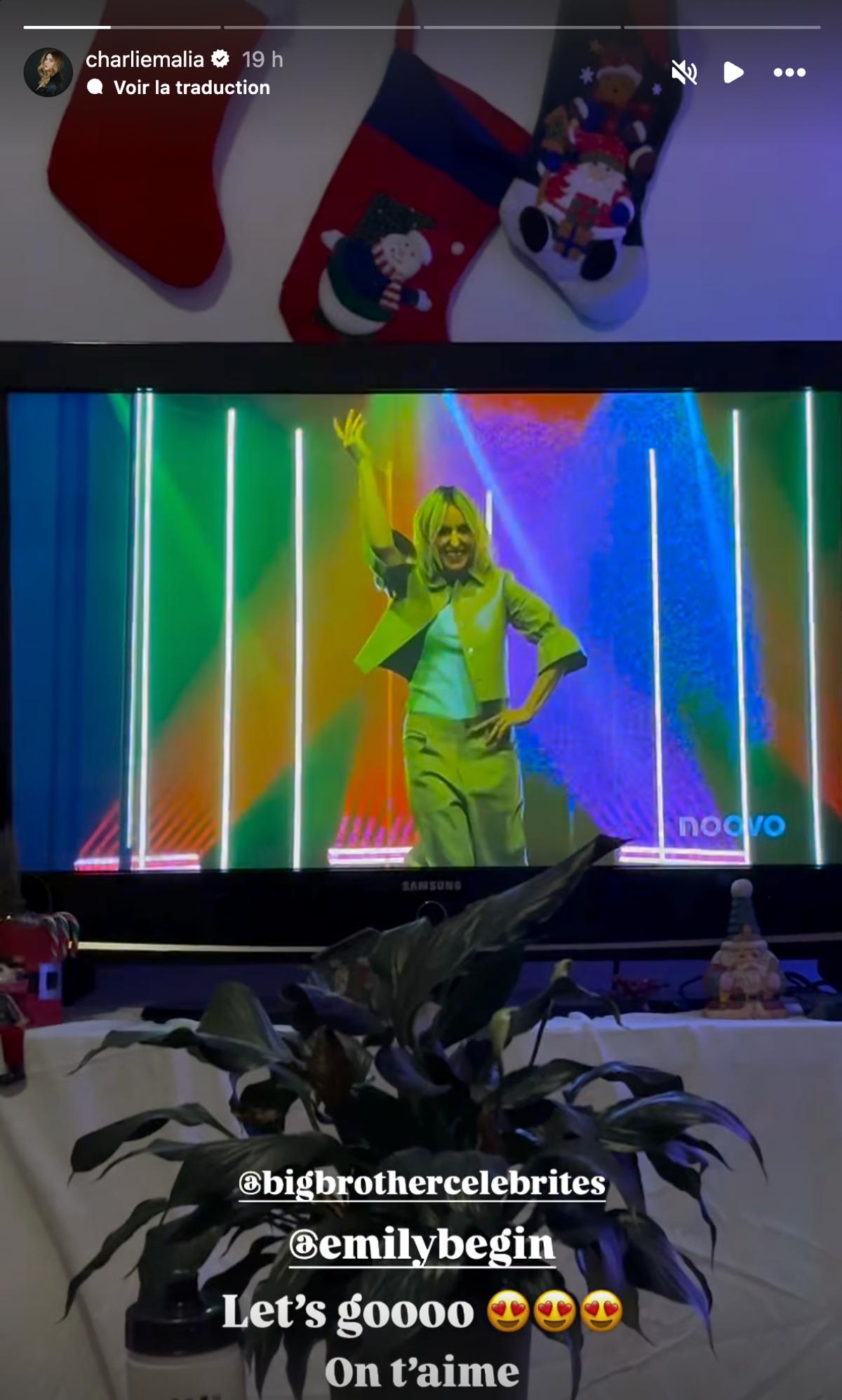 Charlie Lemay-Thivierge qui partage un screenshot de Big Brother