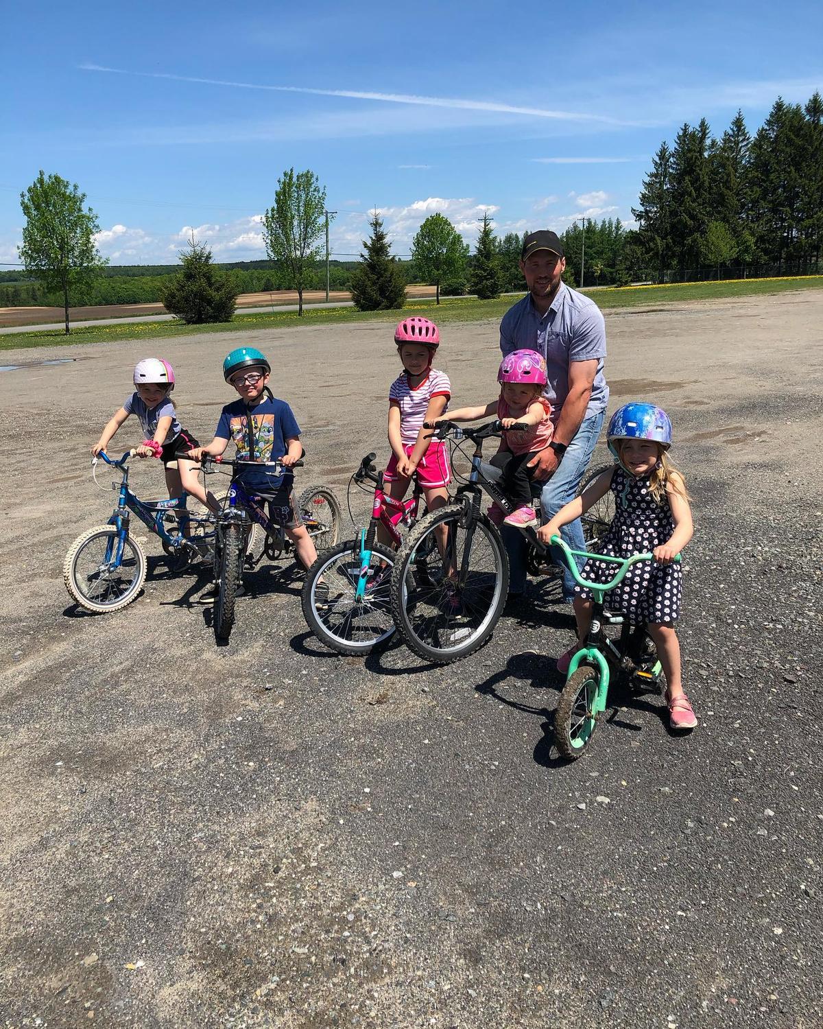 Balade à vélo avec papa Jérôme