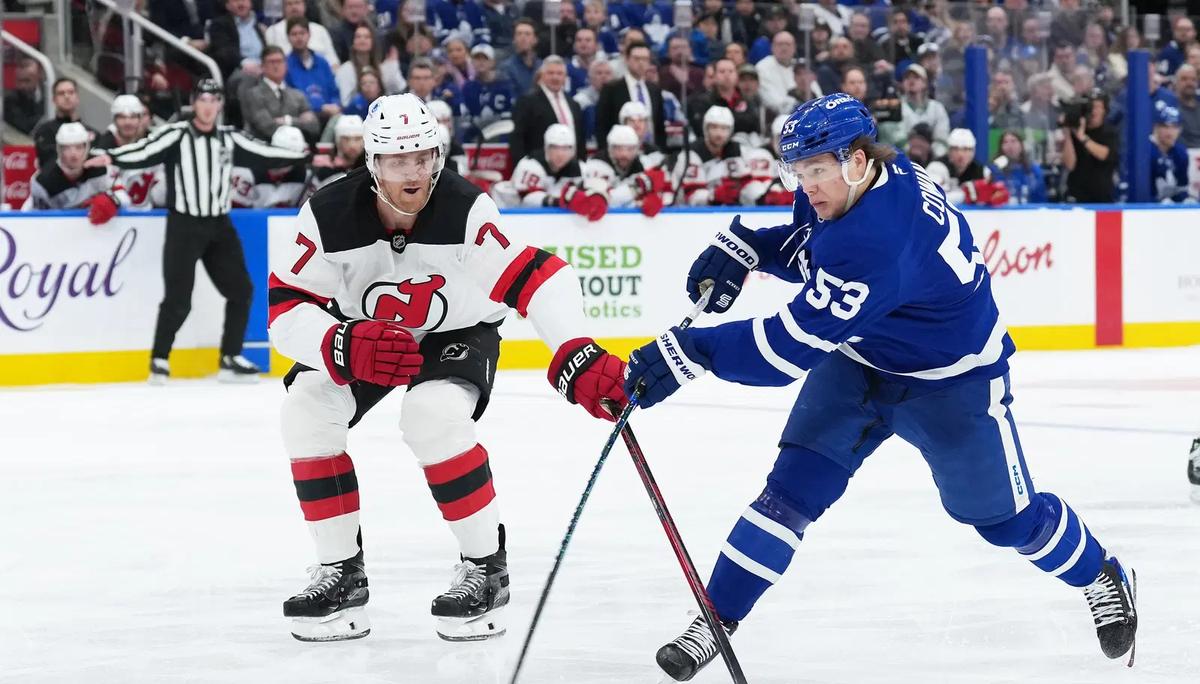 Dougie Hamilton against the Toronto Maple Leafs. 