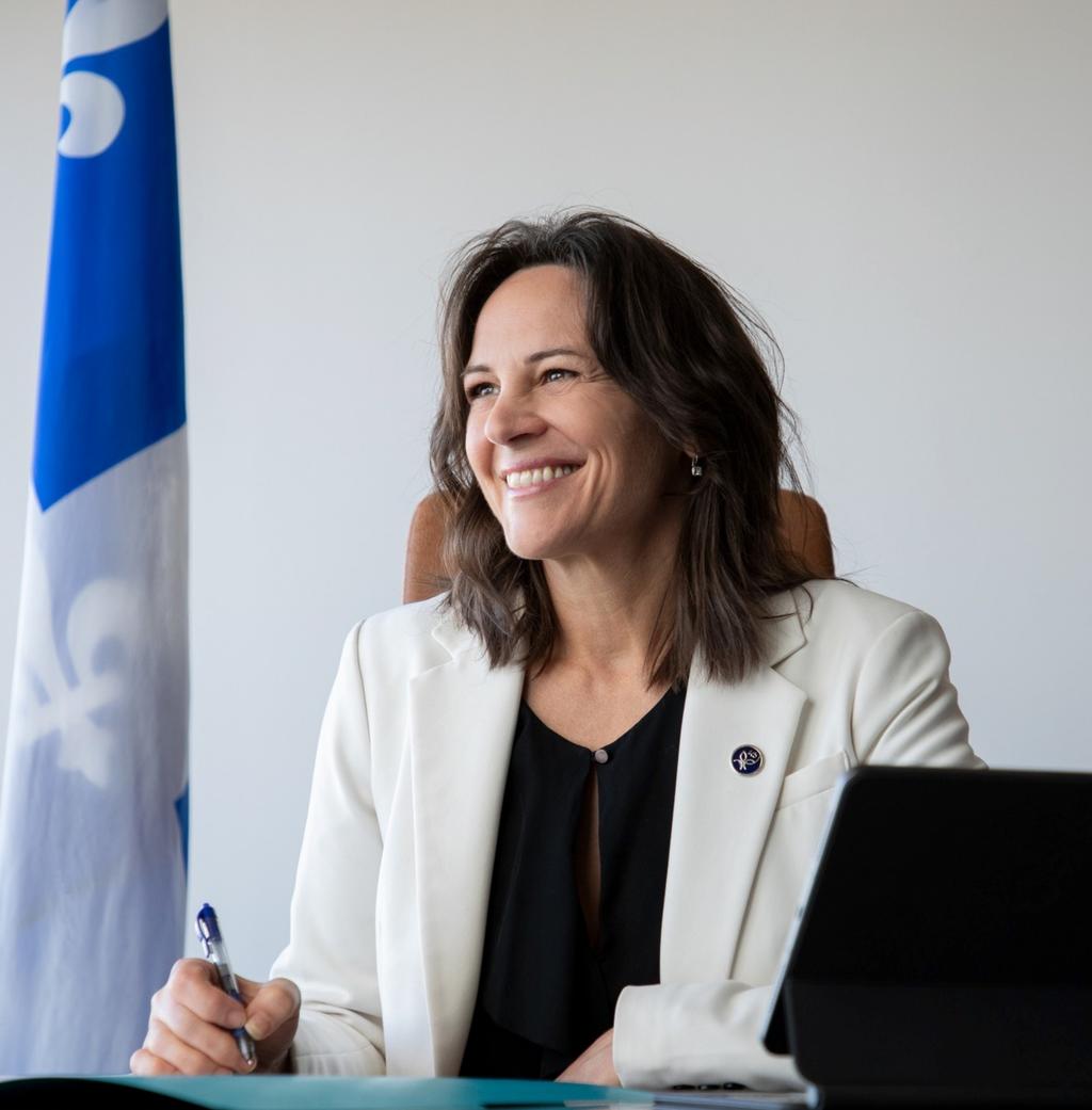 Isabelle Charest, députée de Brome-Missisquoi et Ministre responsable du Sport, du Loisir et du Plein air. 