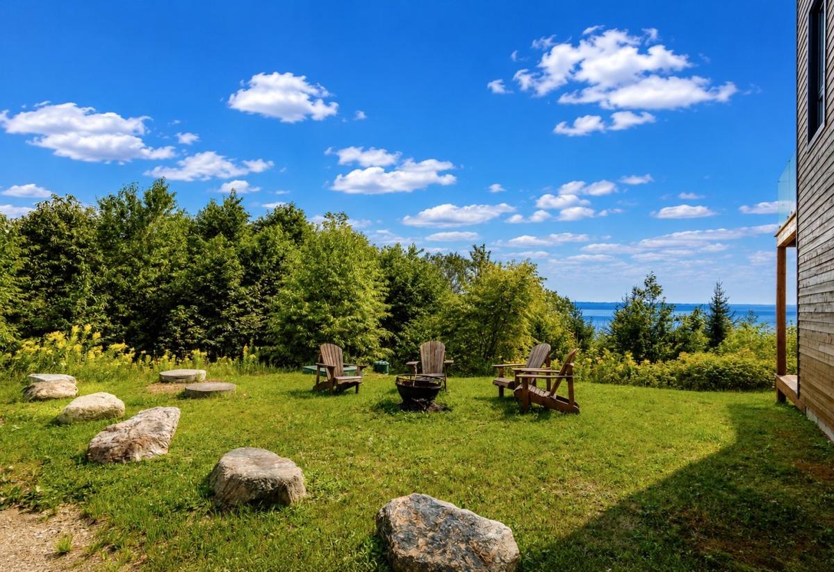 Vue extérieure du terrain et de la végétation