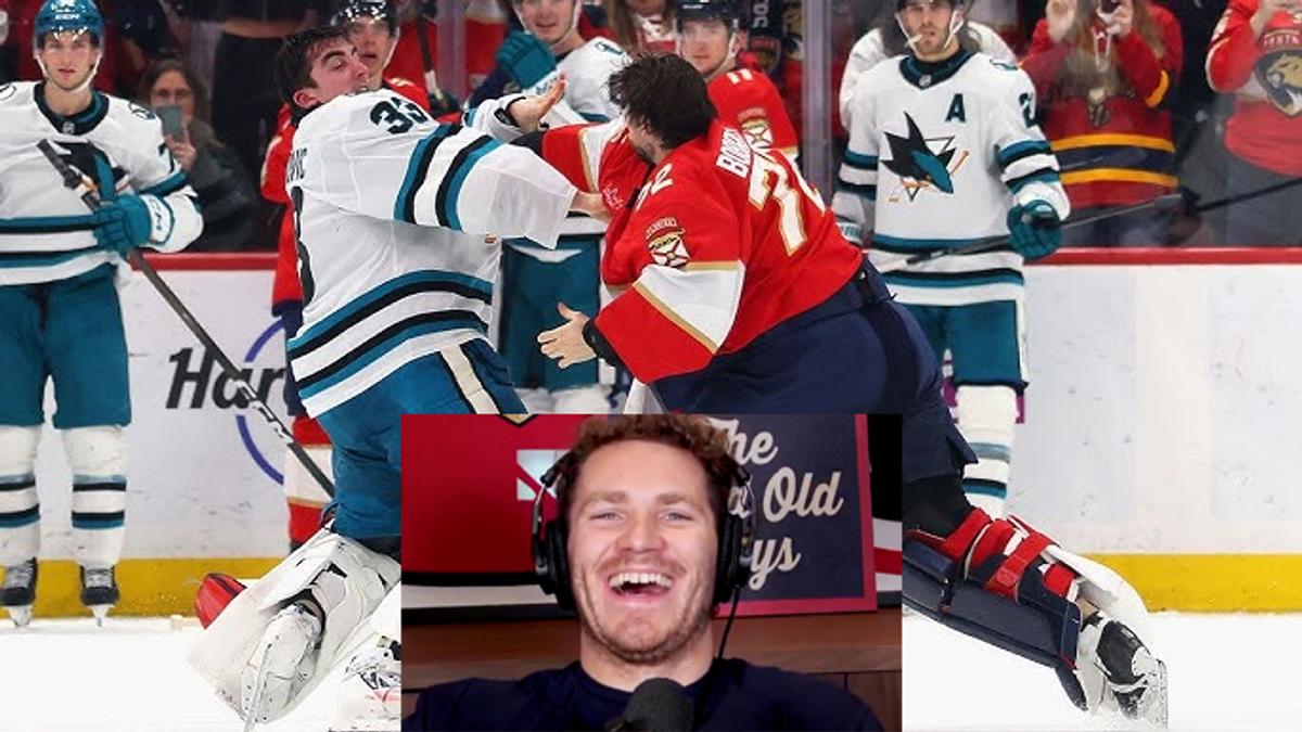 Matthew Tkachuk on the goalie fight. 