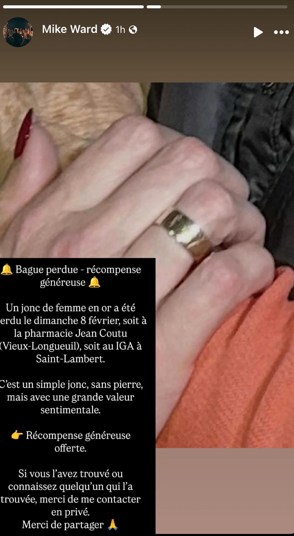 Mike Ward et la bague perdue